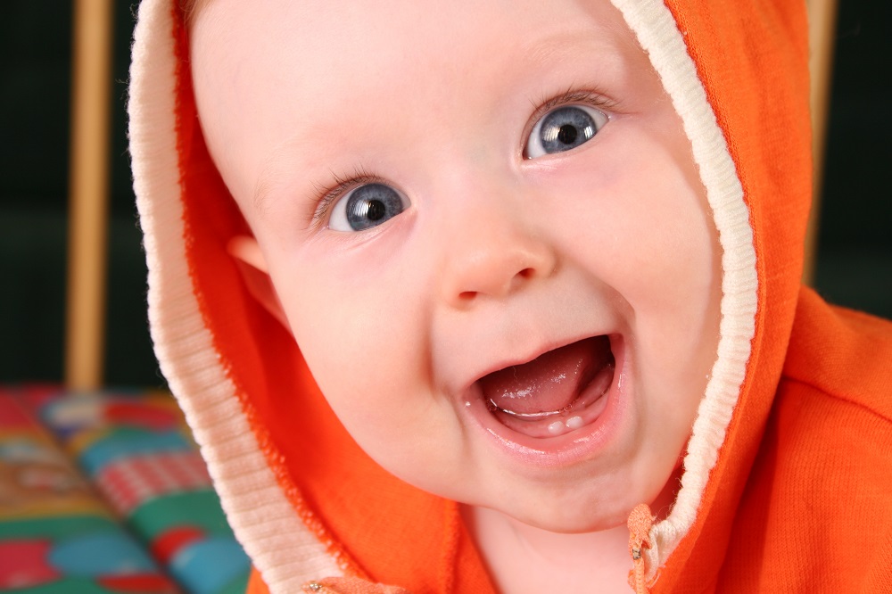 Smile baby boy with tooth 2